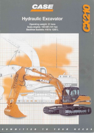 Excavatrice sur chenilles Case CX 210