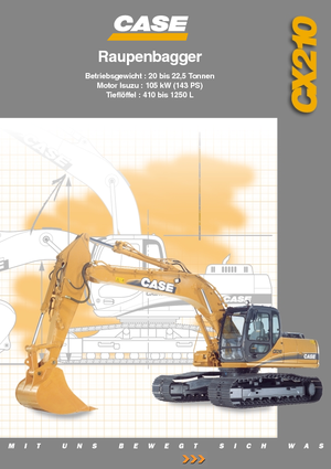 Excavatrice sur chenilles Case CX 210
