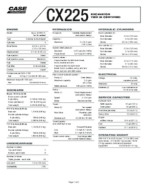 Excavatrice sur chenilles Case CX 225 SR