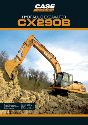 Excavatrice sur chenilles Case CX 290 B NLC