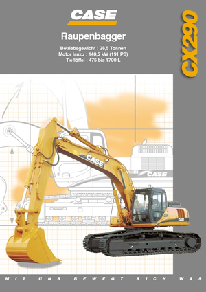 Excavatrice sur chenilles Case CX 290