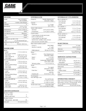 Excavatrice sur chenilles Case CX 330