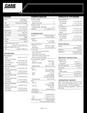Excavatrice sur chenilles Case CX 700