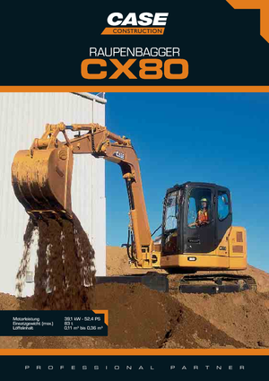 Excavatrice sur chenilles Case CX 80
