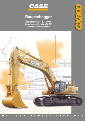 Excavatrice sur chenilles Case CX 800