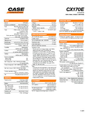Excavatrice sur chenilles Case CX170E