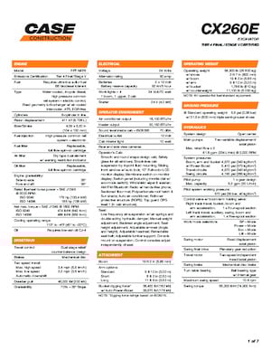 Excavatrice sur chenilles Case CX260E