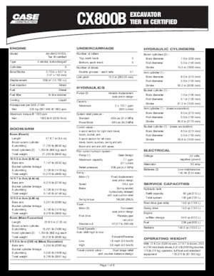 Excavatrice sur chenilles Case CX800B