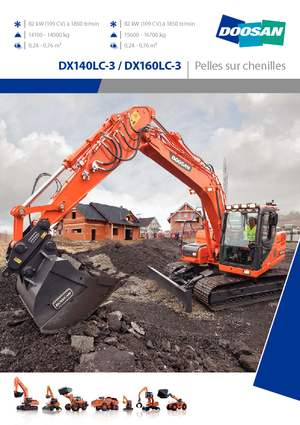 Excavatrice sur chenilles Doosan DX160LC-3