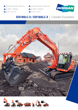 Excavatrice sur chenilles Doosan DX160LC-3