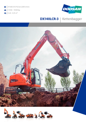 Excavatrice sur chenilles Doosan DX140LCR-3