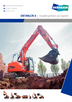 Excavatrice sur chenilles Doosan DX140LCR-3