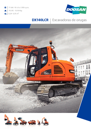 Excavatrice sur chenilles Doosan DX 140 LCR