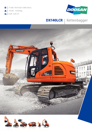 Excavatrice sur chenilles Doosan DX 140 LCR