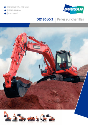 Excavatrice sur chenilles Doosan DX180LC-3