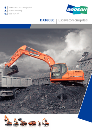 Excavatrice sur chenilles Doosan DX 180 LC