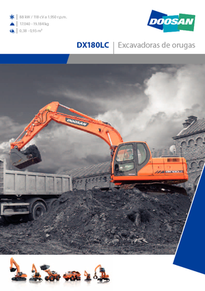 Excavatrice sur chenilles Doosan DX 180 LC