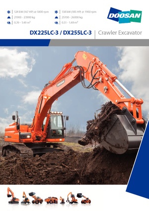 Excavatrice sur chenilles Doosan DX255NLC-3
