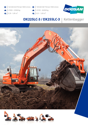 Excavatrice sur chenilles Doosan DX255NLC-3