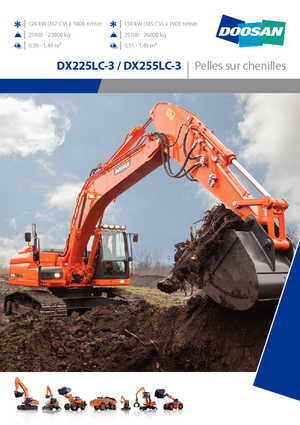 Excavatrice sur chenilles Doosan DX255NLC-3
