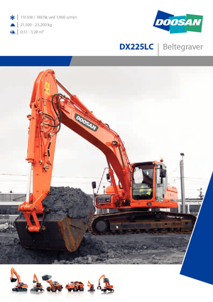 Excavatrice sur chenilles Doosan DX 225 LC