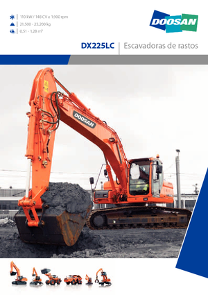 Excavatrice sur chenilles Doosan DX 225 LC
