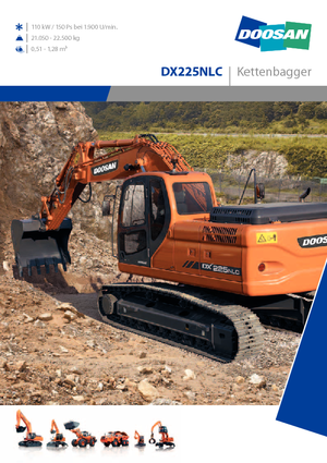 Excavatrice sur chenilles Doosan DX 225 N LC