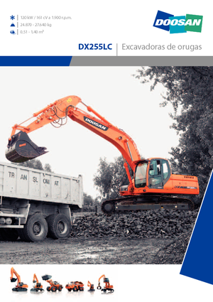 Excavatrice sur chenilles Doosan DX 255 N LC