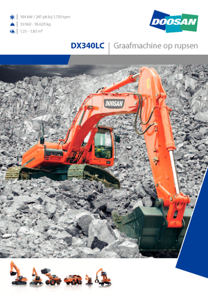 Excavatrice sur chenilles Doosan DX 340 LC