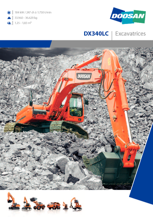 Excavatrice sur chenilles Doosan DX 340 LC