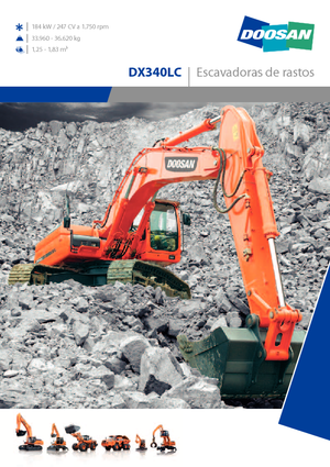 Excavatrice sur chenilles Doosan DX 340 LC