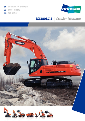 Excavatrice sur chenilles Doosan DX380NLC-3