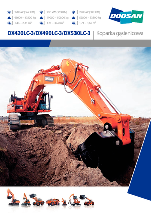 Excavatrice sur chenilles Doosan DX490NLC-3