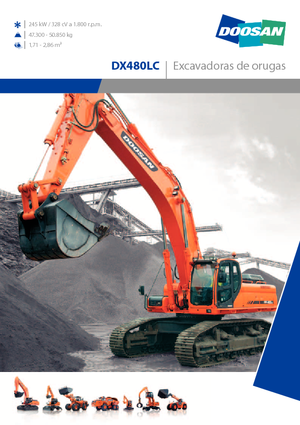 Excavatrice sur chenilles Doosan DX 480 LC