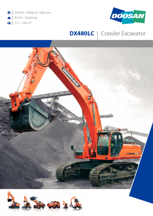 Excavatrice sur chenilles Doosan DX 480 LC