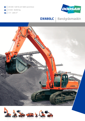 Excavatrice sur chenilles Doosan DX 480 LC