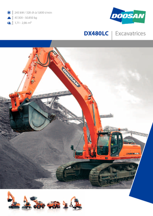 Excavatrice sur chenilles Doosan DX 480 LC