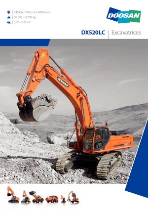Excavatrice sur chenilles Doosan DX 520 LC