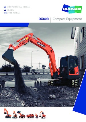 Excavatrice sur chenilles Doosan DX 80 R 3