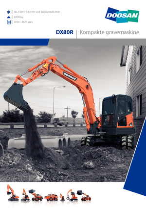 Excavatrice sur chenilles Doosan DX 80 R