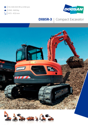 Excavatrice sur chenilles Doosan DX 85 R 3