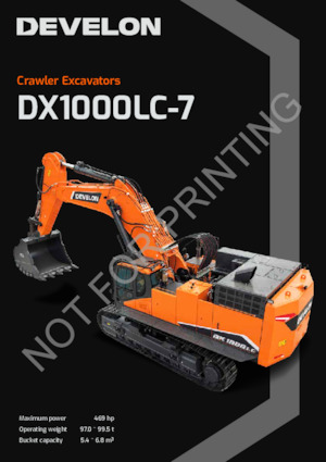 Excavatrice sur chenilles Develon DX1000LC-7 