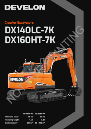 Excavatrice sur chenilles Develon DX160HT-7K  