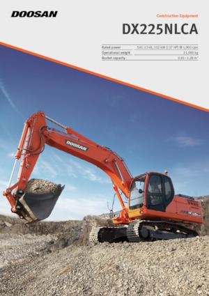 Excavatrice sur chenilles Doosan DX225NLCA