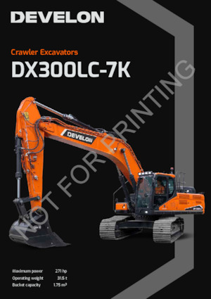 Excavatrice sur chenilles Develon DX300LC-7K  