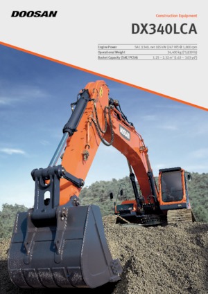 Excavatrice sur chenilles Doosan DX340LCA