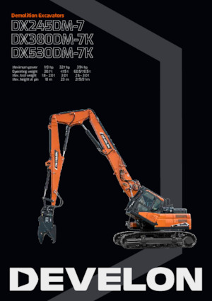 Excavatrice sur chenilles Develon DX530DM-7