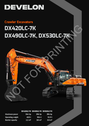 Excavatrice sur chenilles Develon DX530LC-7K 