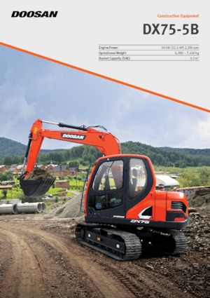 Excavatrice sur chenilles Doosan DX75-5B
