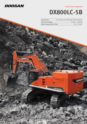 Excavatrice sur chenilles Doosan DX800LC-5B